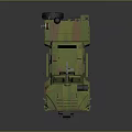Military Armored Vehicle With Camouflage Paint And Roof Antennas Equipment Design