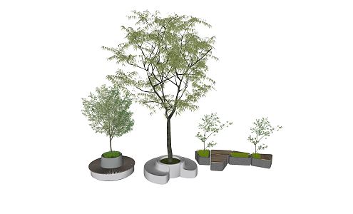 Modern Outdoor Chair Outdoor Landscape Seat Tree Pool Landscape Tree Pool 3d model