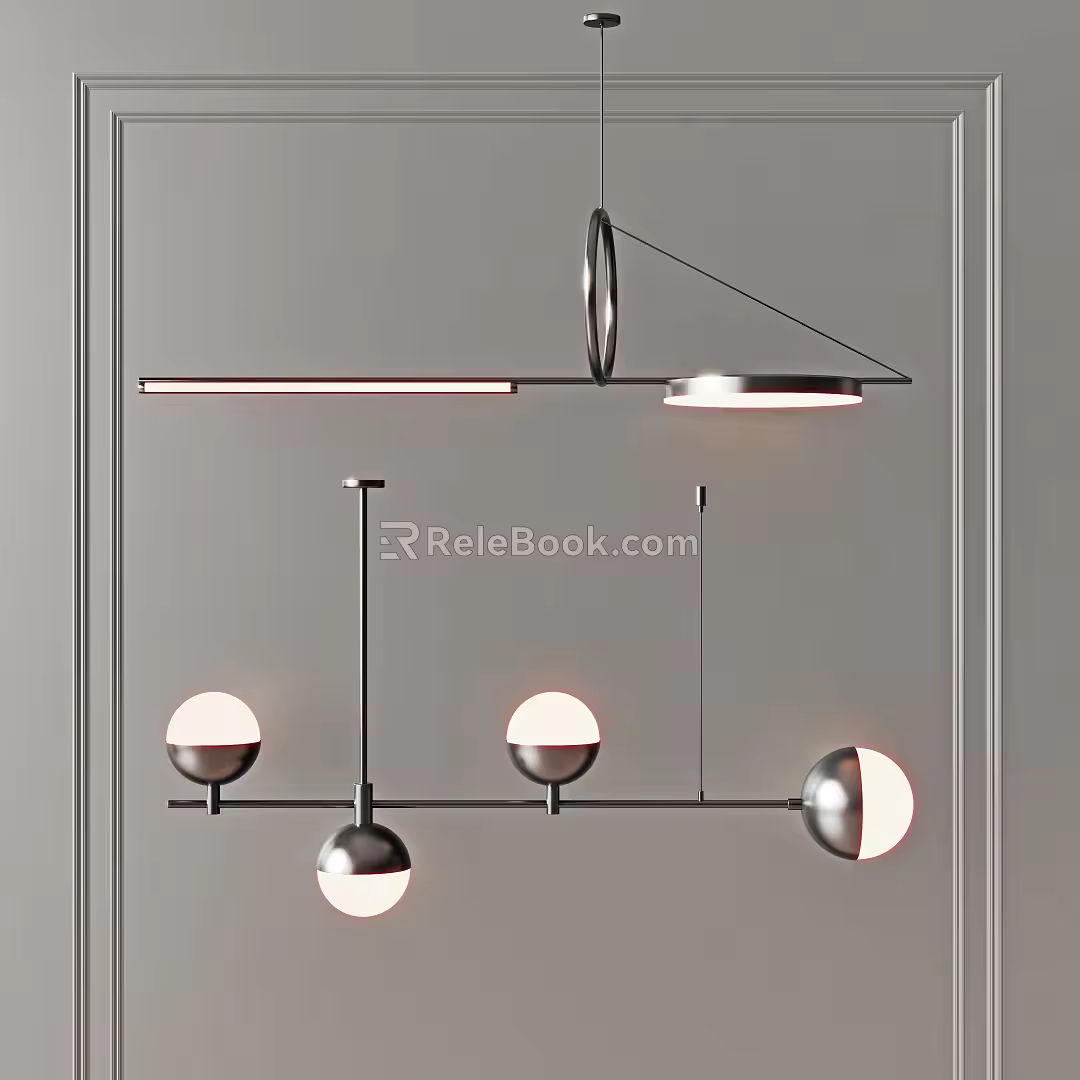 Modern chandelier 3d model