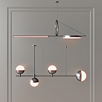 Modern chandelier 3d model