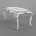 Classical Wooden Table With Intricate Carved Details And Elegant Curved Legs