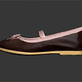 Kids Glittery Princess Shoes With Pink Straps Bowknot And Yellow Soles