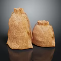 Two Different Sizes Burlap Bags With Drawstring Closure For Daily Necessities Storage