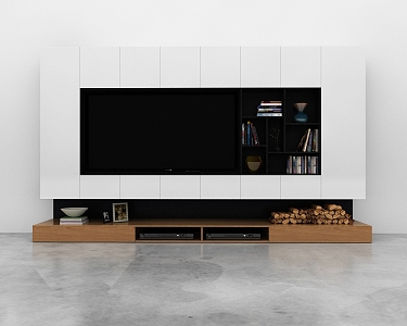 Modern TV Background Cabinet 3d model