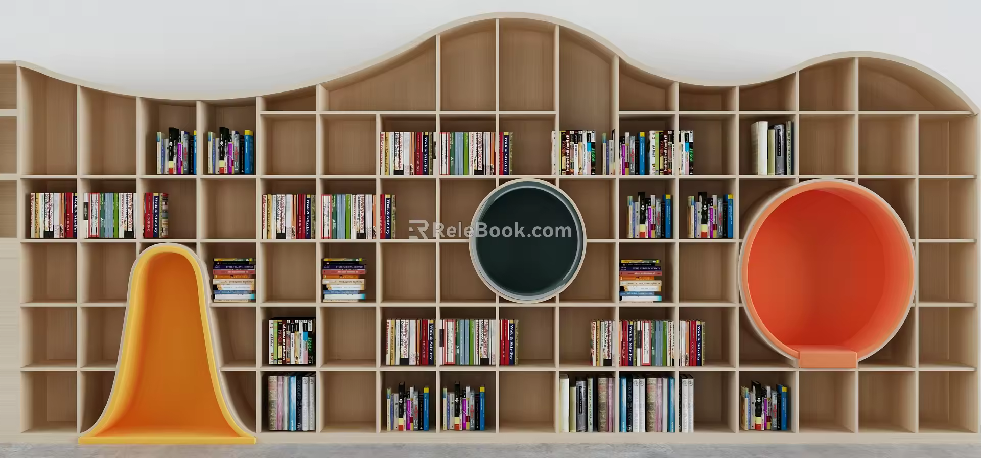Modern Bookcase Decorative Bookcase 3d model