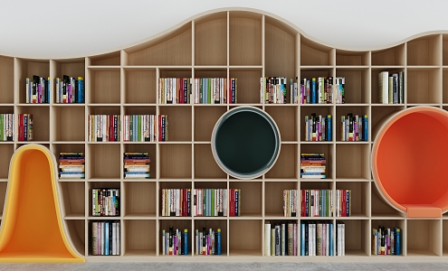 Modern Bookcase Decorative Bookcase 3d model