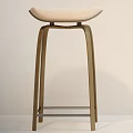 Poliform Modern Bar Stools With Light And Green Seats And Sleek Design