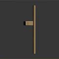 Shiny Golden Modern Door Handle Featuring Sleek Metallic Design And Smooth Finish