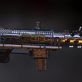 Futuristic Mechanical Pistol With Highly Detailed Metallic Structure And Blue Accents