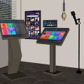 Song machine KTV song machine wheat display self-service machine microphone 3d model