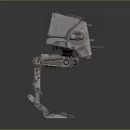 Mechanical Sci Fi Robot Character With Four Metal Legs And Industrial 3D Design
