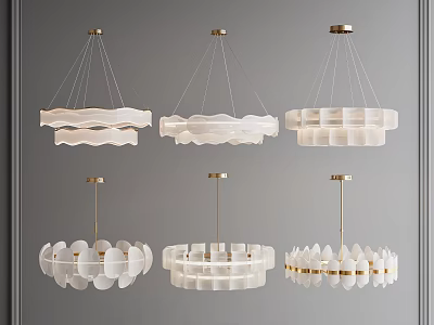 Modern Cream Chandelier Cream French Chandelier Ring Chandelier French Chandelier 3d model