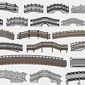 Stone Bridge Stone Arch Bridge Landscape Bridge Small Bridge 3d model
