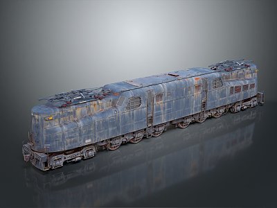 industrial LOFT train vintage train steam train 3d model