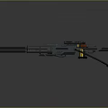 Browning Machine Gun Browning Gatling White Machine Gun Machine Gun Bullet Military 3d model