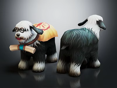 Modern Dog Cartoon Dog Cartoon Dog 3d model