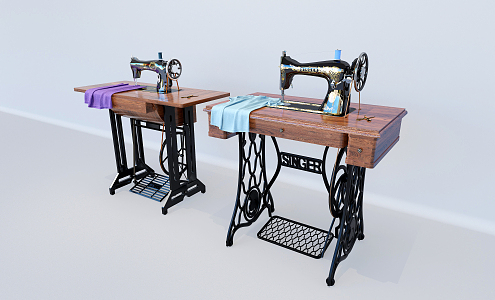 vintage sewing machine 3d model