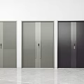 Modern security door entry door security door 3d model