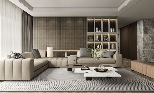 modern living room 3d model