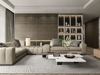 modern living room 3d model