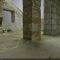 Unfinished Construction Building Interior With Brick Walls Concrete Structures And Exposed Window Frames