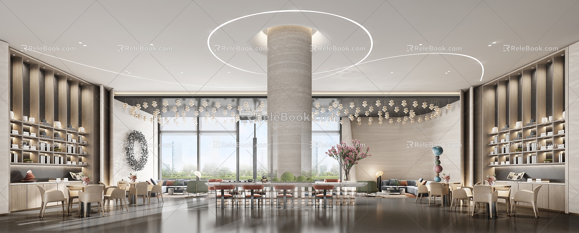 Modern Sales Office Water Bar Coffee Area Negotiation Area Rest Area 3d model