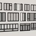 Chinese-style window new Chinese-style window antique window casement window window bay window floor-to-ceiling window 3d model