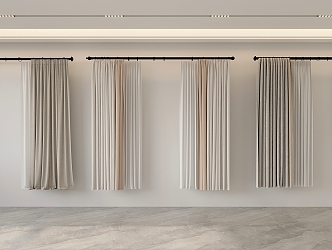 Modern Curtains 3d model