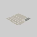Building Components Featuring Beige Brick And Light Gray Textured Wall Structures