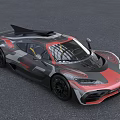 Mercedes AMG ONE High Performance Sports Car With Black And Red Aerodynamic Design Sleek Body