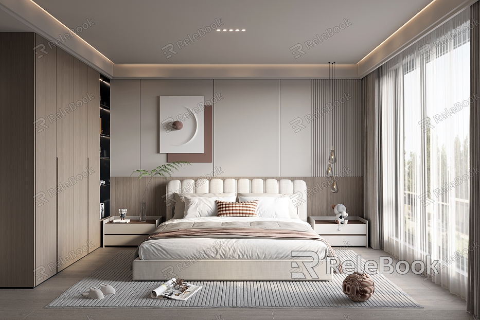 Modern Bedroom Home Decoration Full House Custom Master Bedroom model