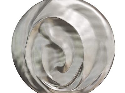 Light Luxury Metal Round Wall Decorations 3d model