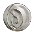 Metallic Circular Wall Decor With Spiral Design 3d model