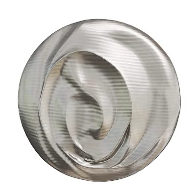 Metallic Circular Wall Decor With Spiral Design 3d model