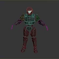 Gray Armored Mechanical Robot Figure With Detailed Joints And Sci Fi Design