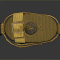 Army Green Electric Kettle With Yellow Cloth Cover And Strap Design