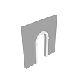 Architectural Decorative Component with Arch Structure and Carved Columns Design
