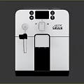 Black And Silver Modern Kitchen Coffee Machine With Digital Display And Button Controls 3d model