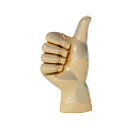 Beige Prosthetic Hand Model Showing Thumbs Up Gesture With Detailed Fingers