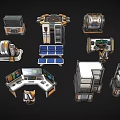 sci-fi computer cyberpunk computer sci-fi weapon control center sci-fi battery 3d model