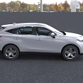 White Toyota SUV With Modern Front Facia Sleek Lines And LED Headlights