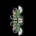 Stylish Floral Arrangement With Green Plants And White Flowers Decoration Design