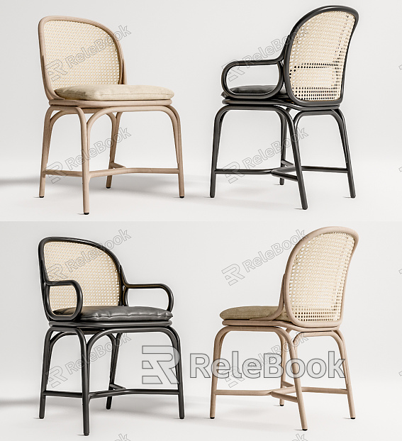 Modern Leisure Chair Rattan Leisure Chair Dining Chair model