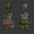 Modern Military Backpack Special Forces suit Armor Kit Soldier Equipment 3d model