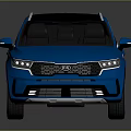 Blue SUV With Black Roof And Modern Design Featuring Silver Wheels
