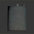 Vintage Metal Storage Container With Cylindrical Shape And Handle For Home Use