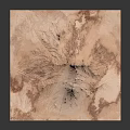 Dramatic Mountainous Terrain Showcasing Rugged Canyons Winding Ridges And Detailed Surface Texture