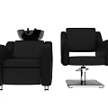 Modern Medical Equipment Design With Comfortable Chair And Black Wash Basin