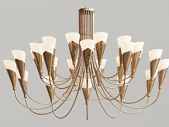 Modern chandelier metal multi-head chandelier 3d model
