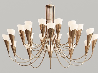 Modern chandelier metal multi-head chandelier 3d model